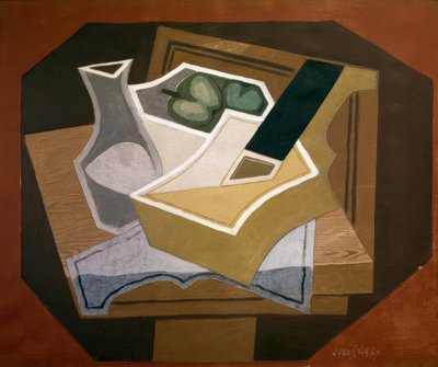 Guitar, Apples and Carafe by Juan Gris